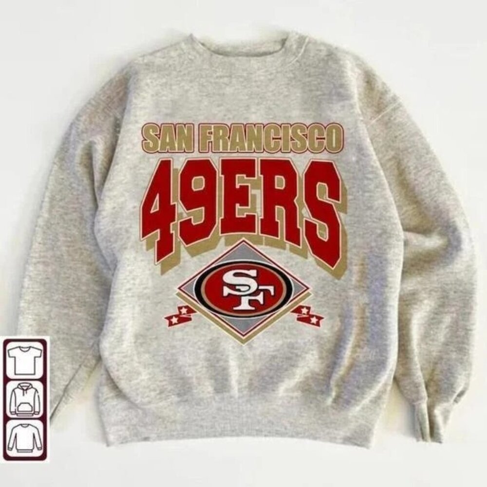San Francisco 49Ers San Francisco Football Crewneck Sweatshirt Retro
